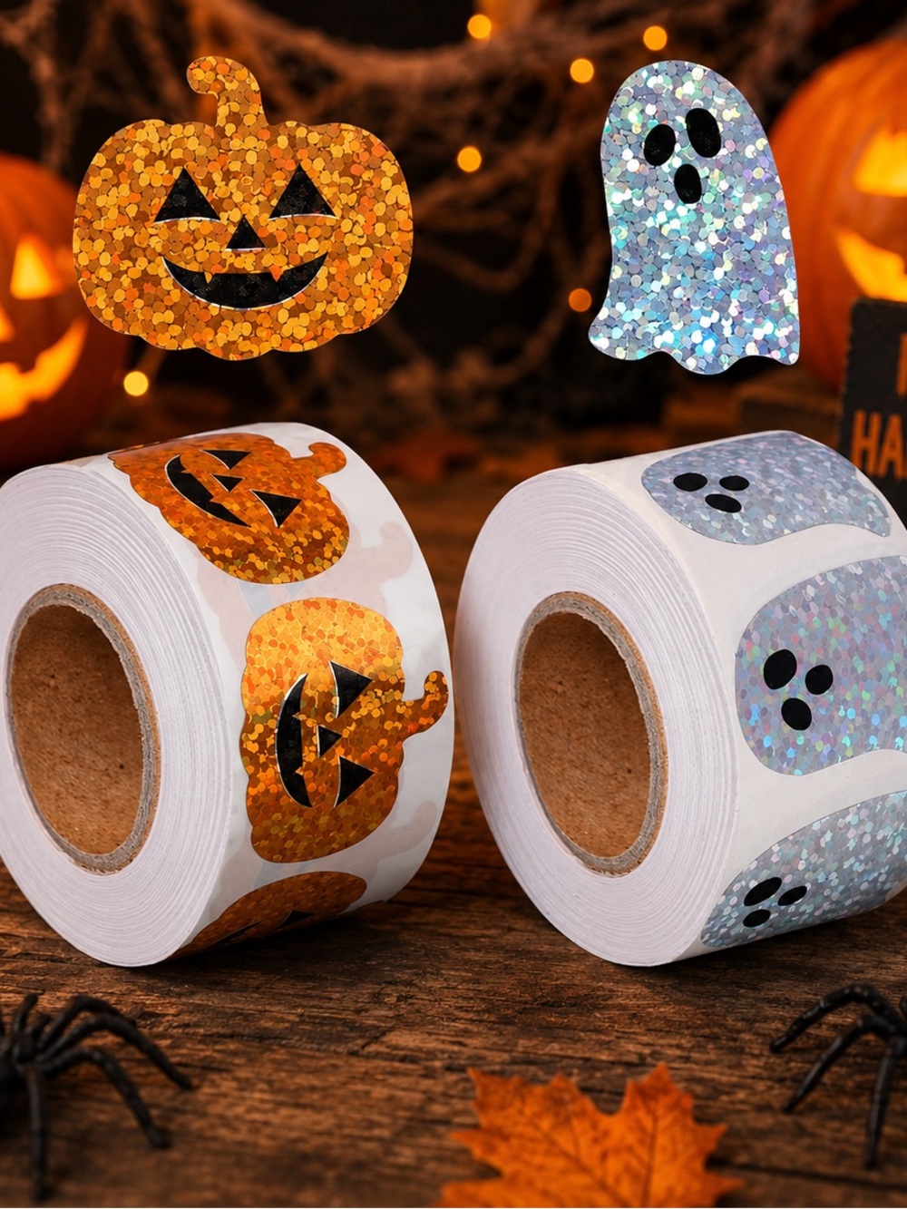 Pumpkin or Ghost Stickers 50 Ct